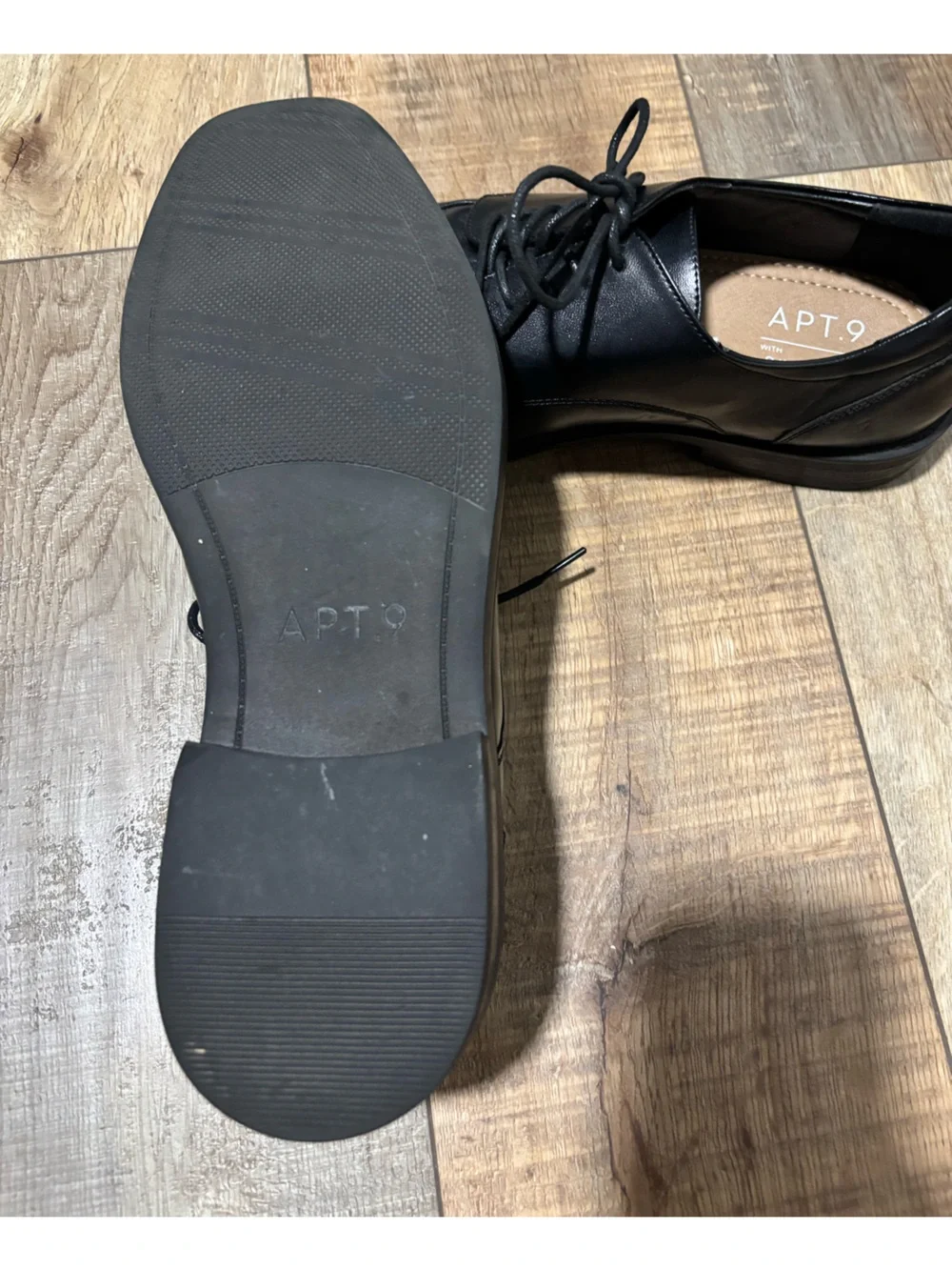 Apt. 9 Men's Black Leather Lace-Up Derby Shoes